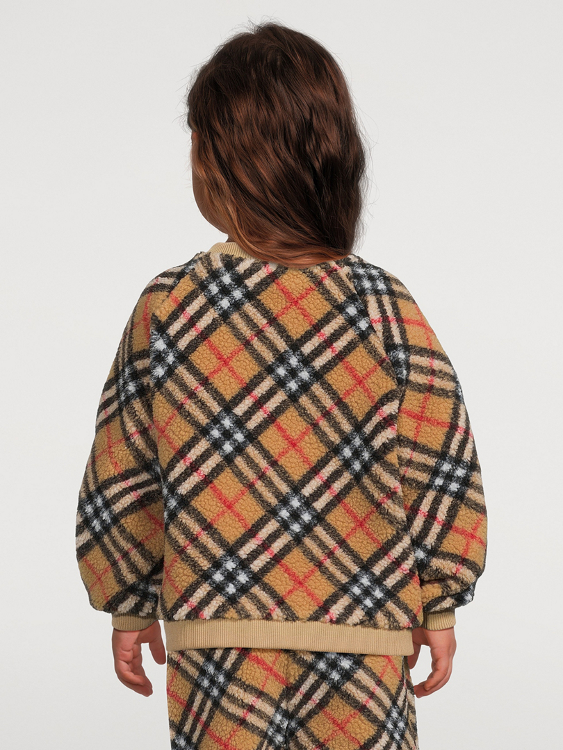Check Fleece Sweater