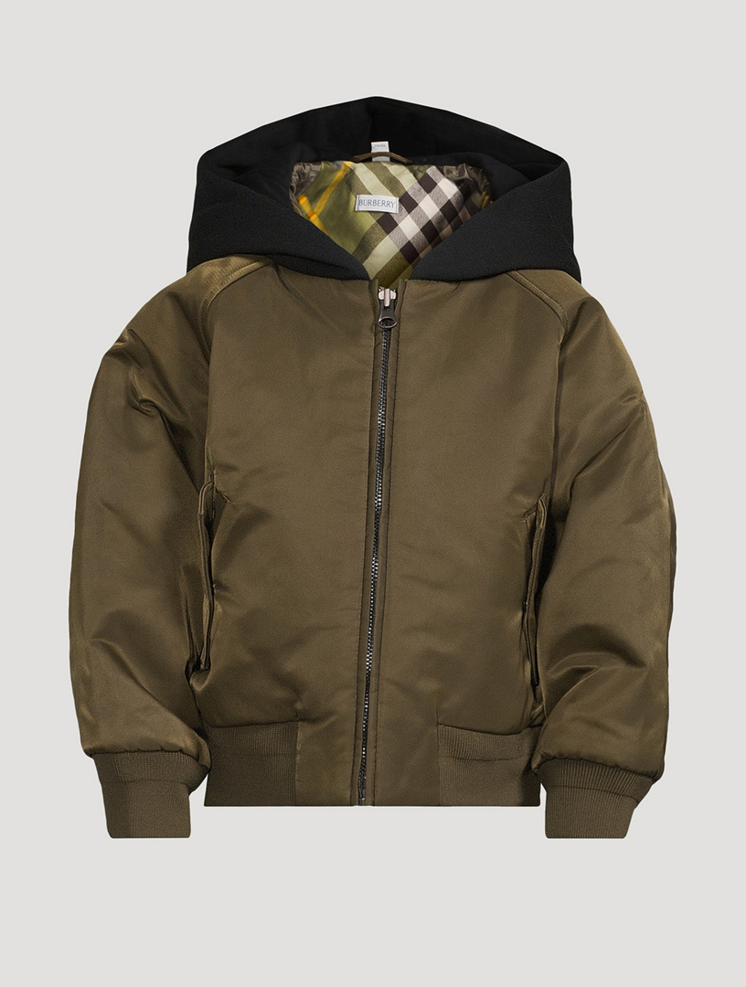 Burberry nylon 2025 bomber jacket