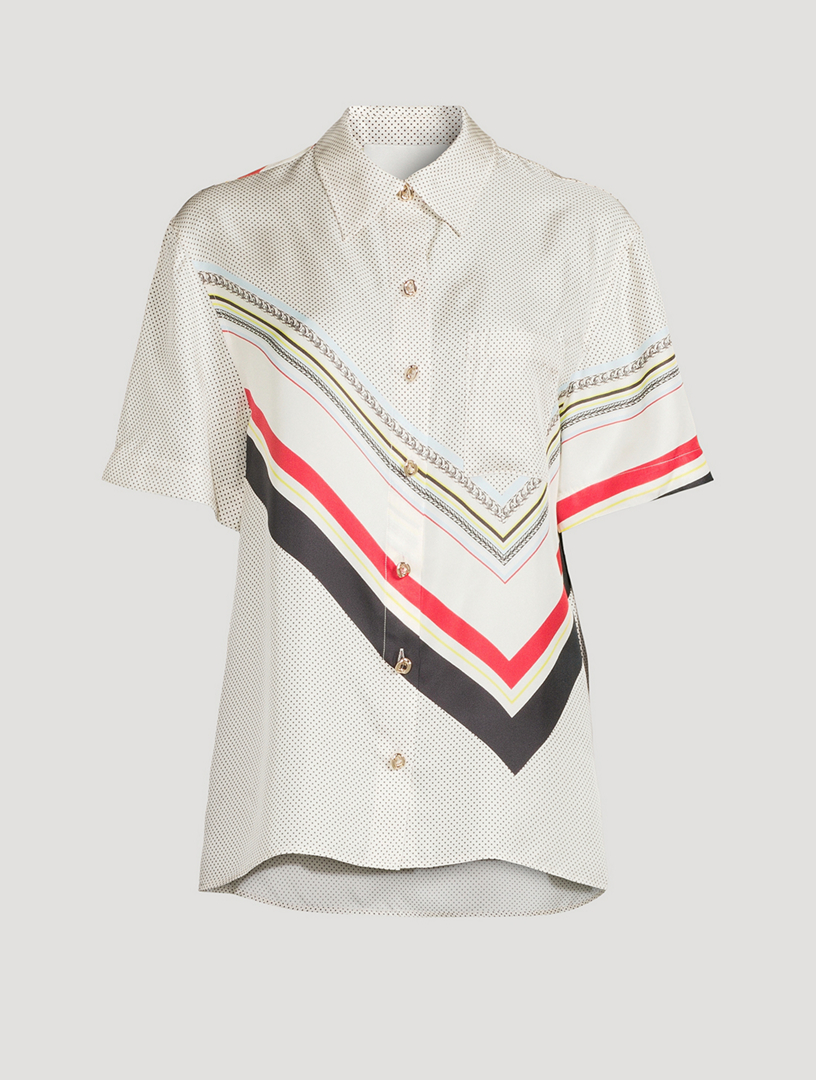 3.1 Phillip Lim White Honeycomb Stitch Polo