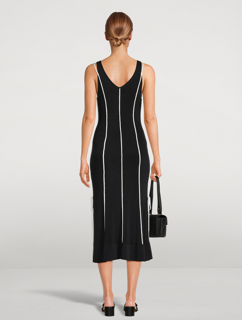 Side-Tie Midi Dress