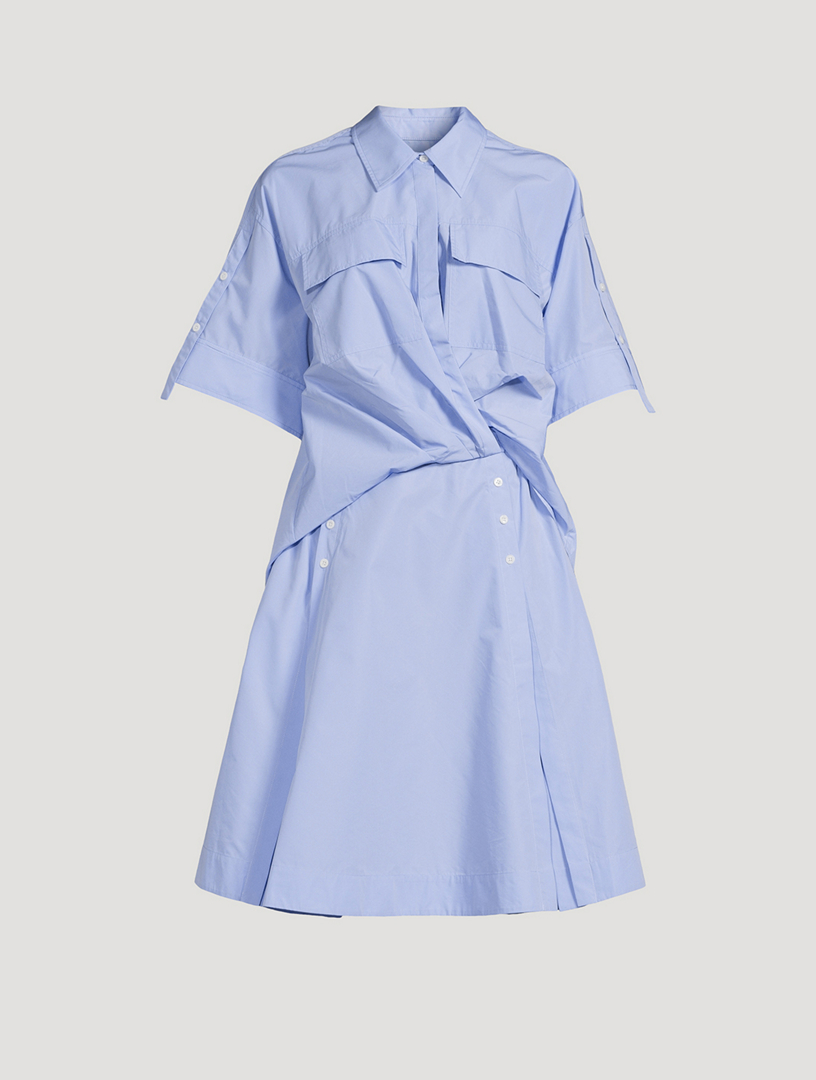 Tuck-Front Shirt Dress