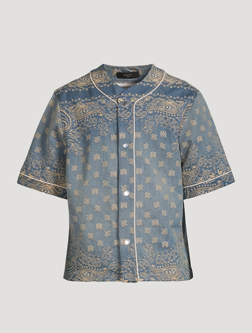 AMIRI Bandana Jacquard Baseball Shirt