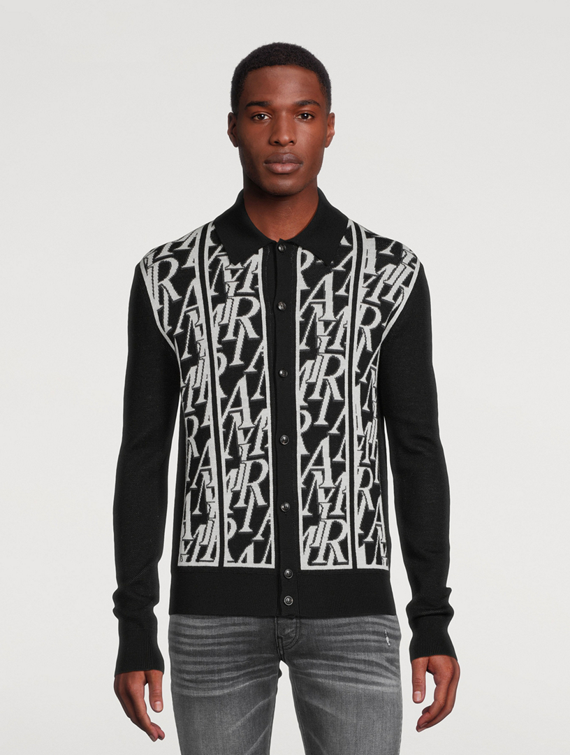 Wool Long-Sleeve Polo Shirt