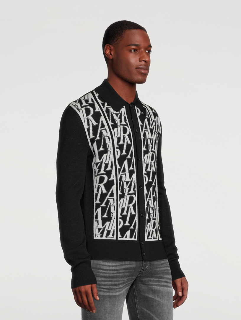 Wool Long-Sleeve Polo Shirt