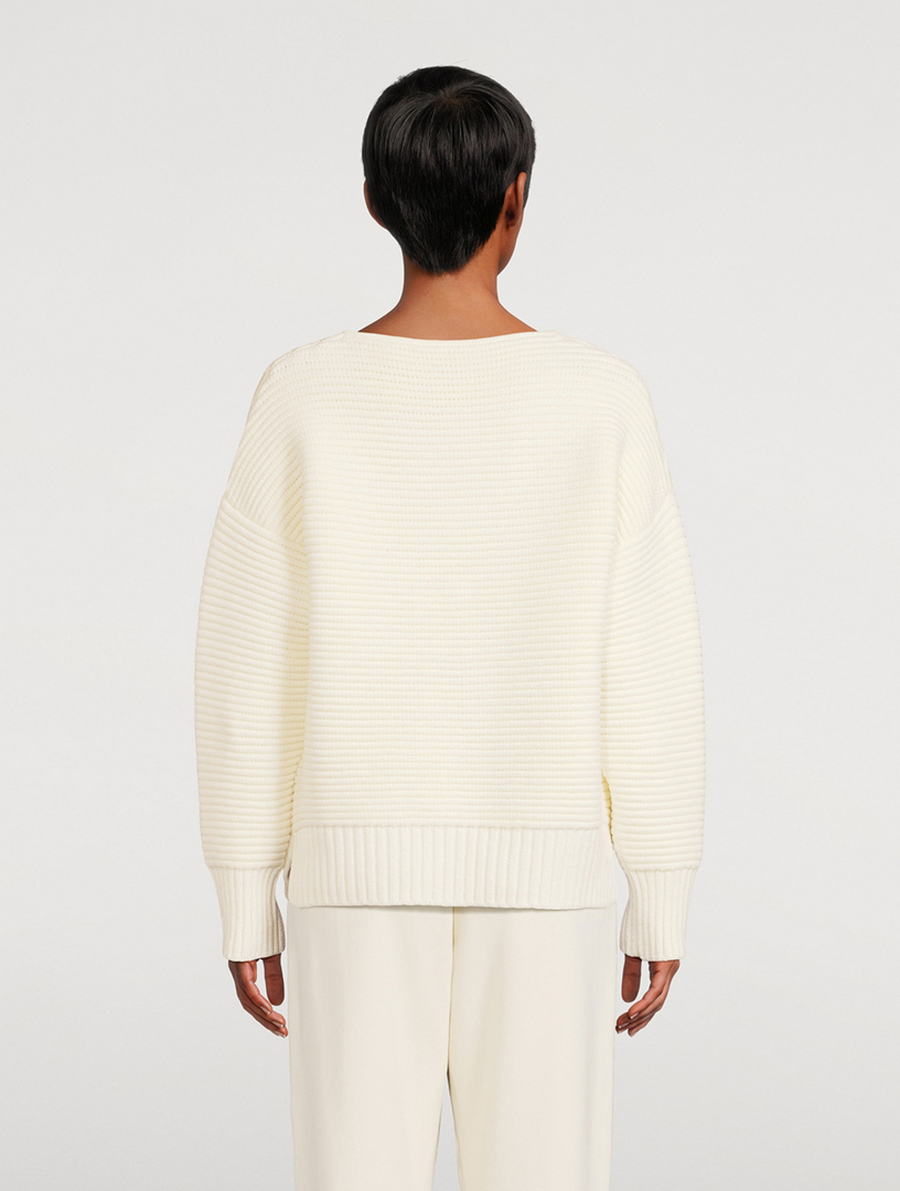 Wool-Blend Ottoman Reversible Sweater