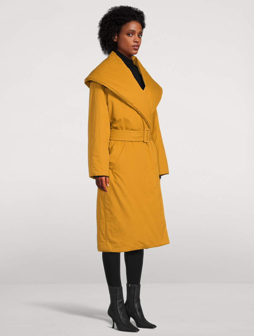Cotton Wrap Puffer Coat