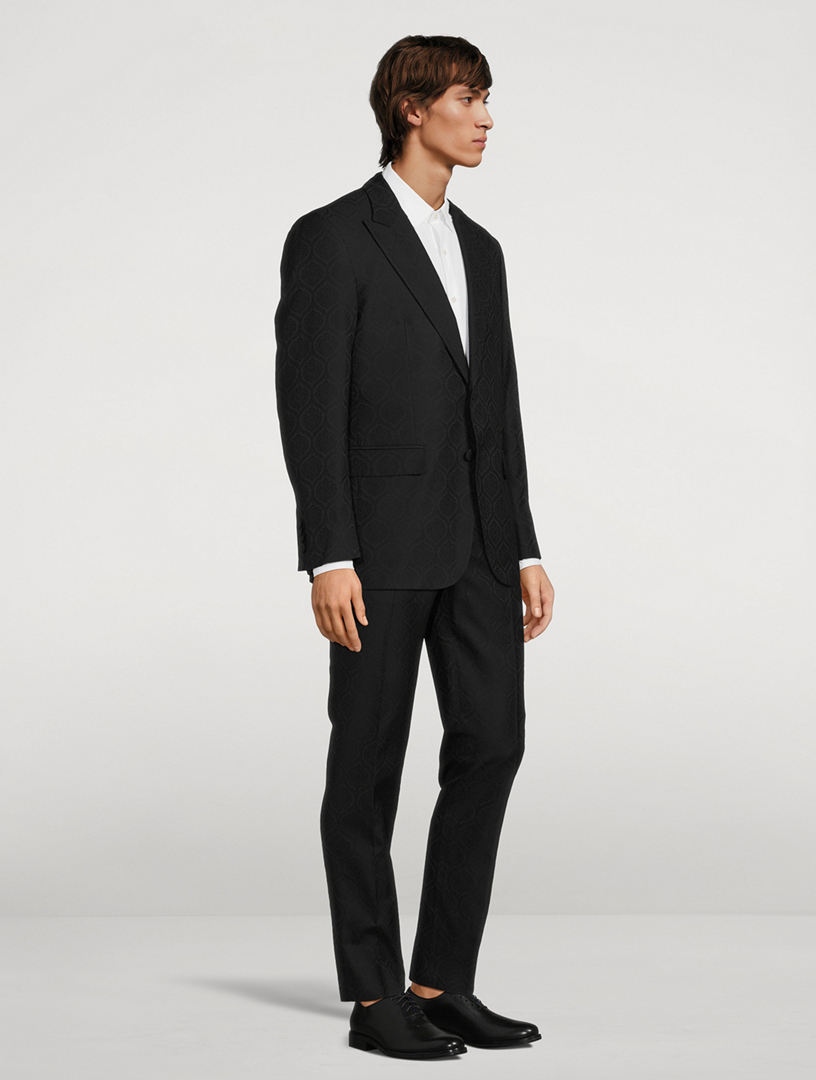 Wool And Cotton Jacquard Jacket
