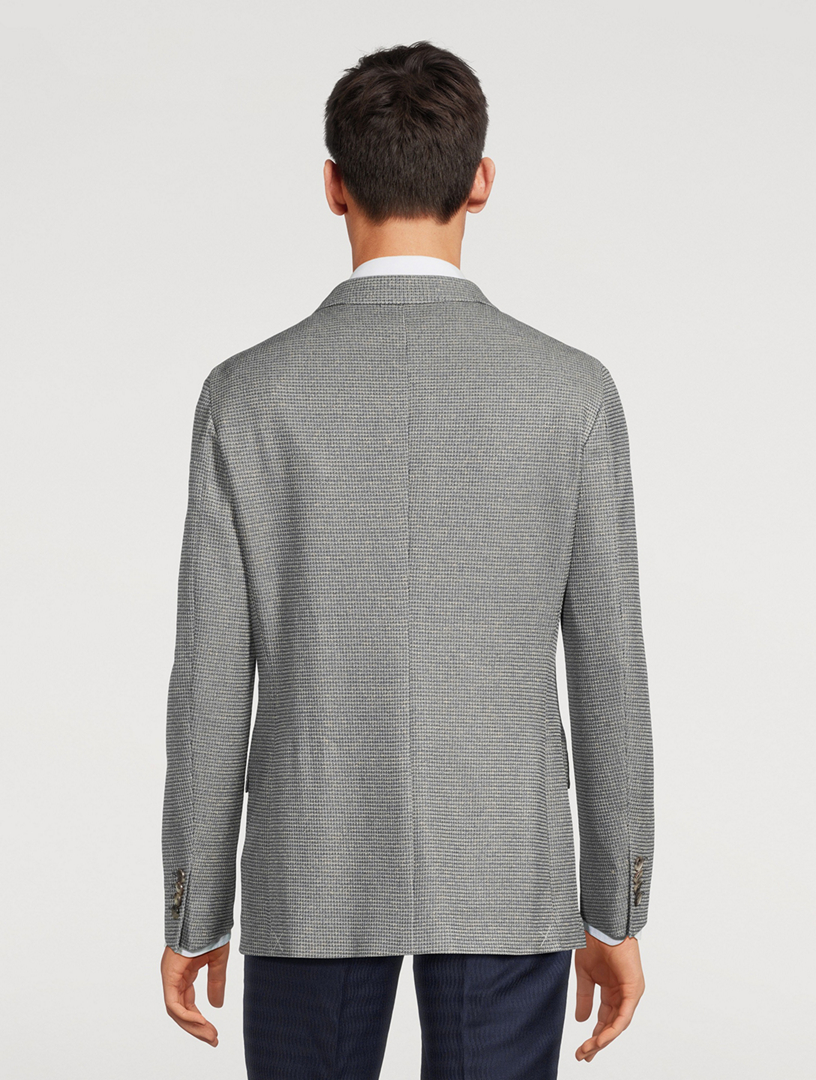 Linen-Blend Jersey Jacket