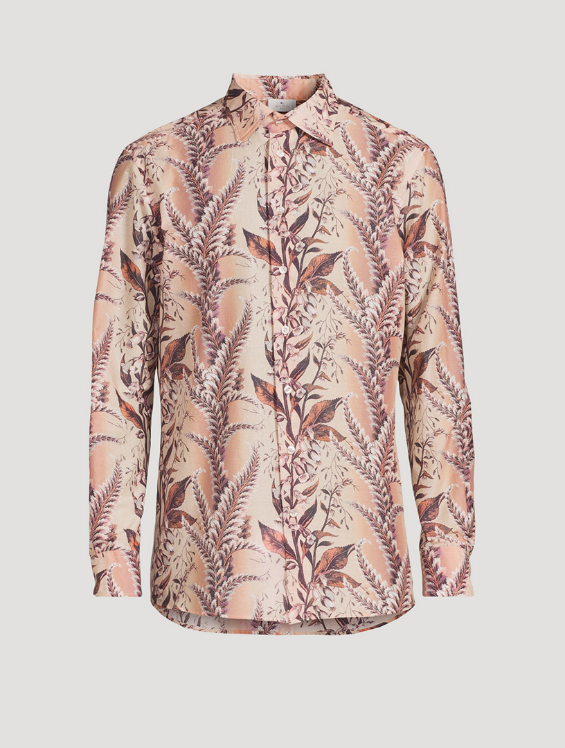 Cotton Dress Shirt Floral Print