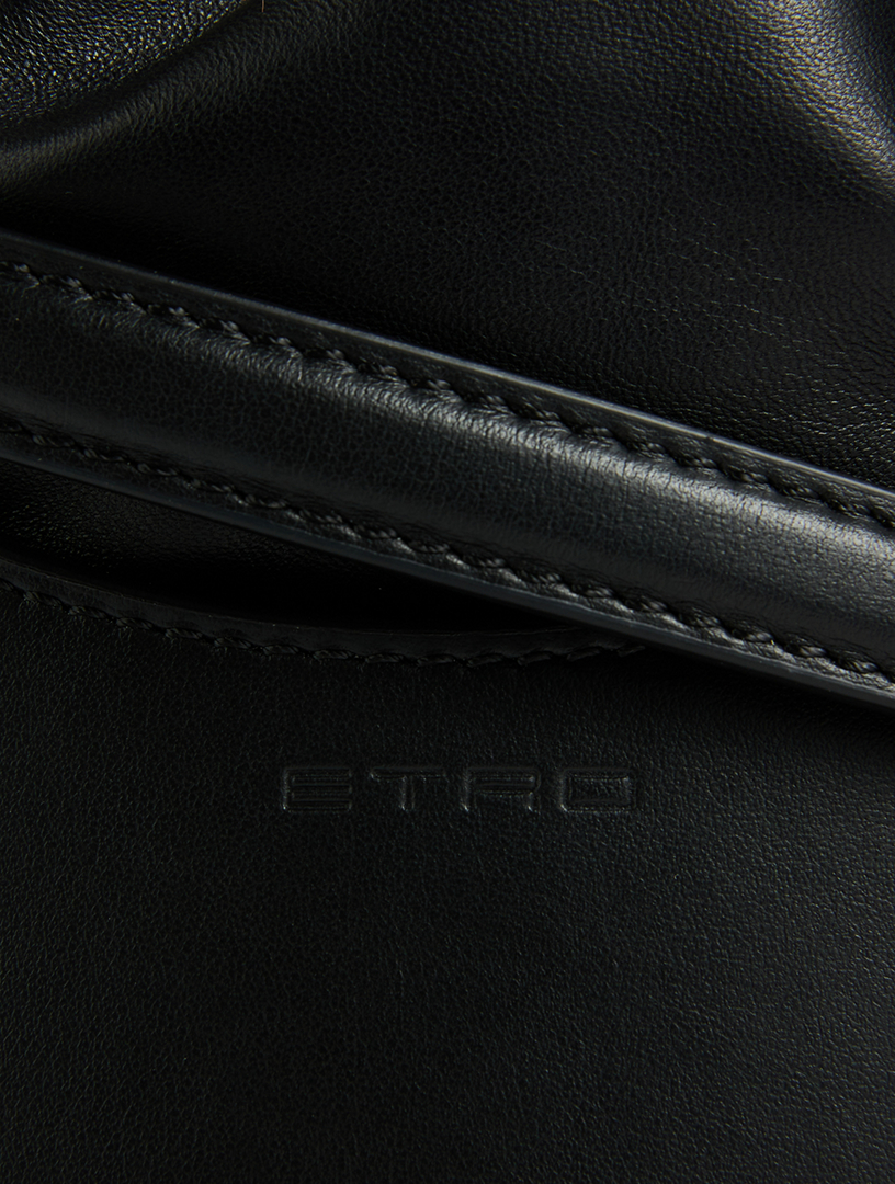 Mini Saturno Leather Bucket Bag