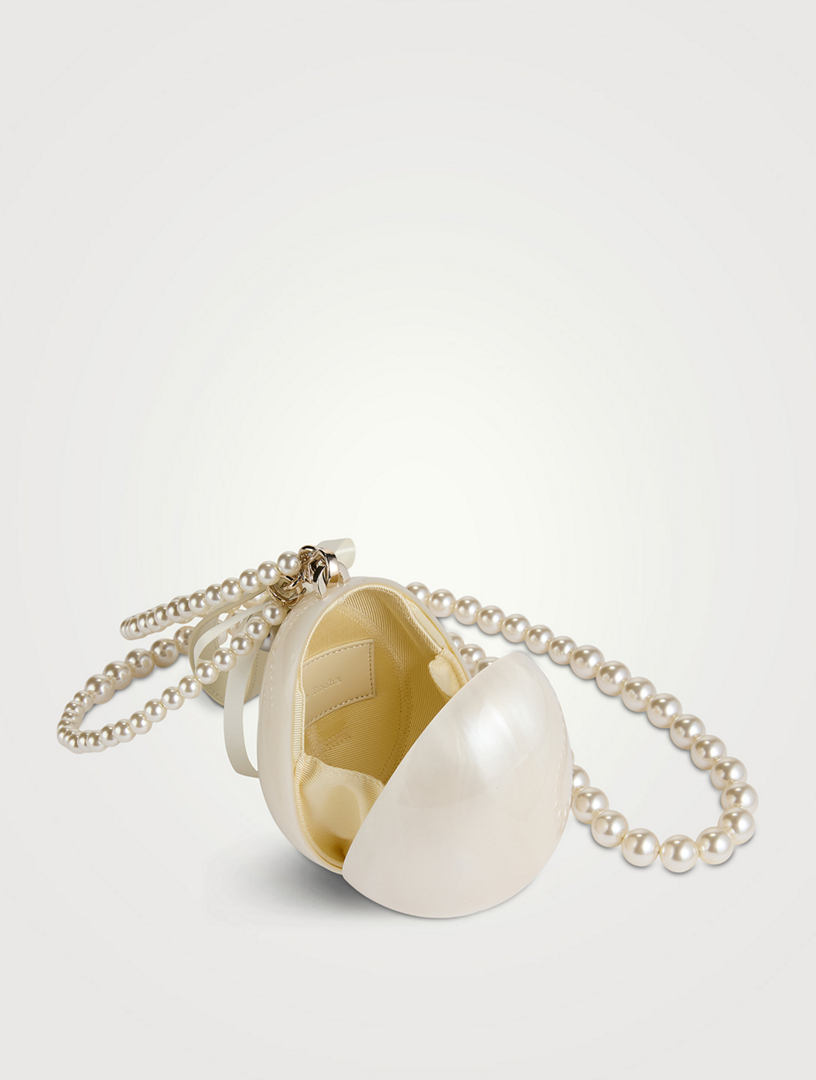Micro Pearl Egg Bag With Bell Charm