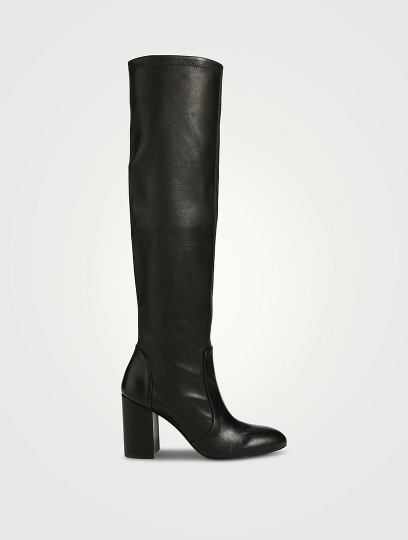 Yuliana Leather Knee-High Slouch Boots