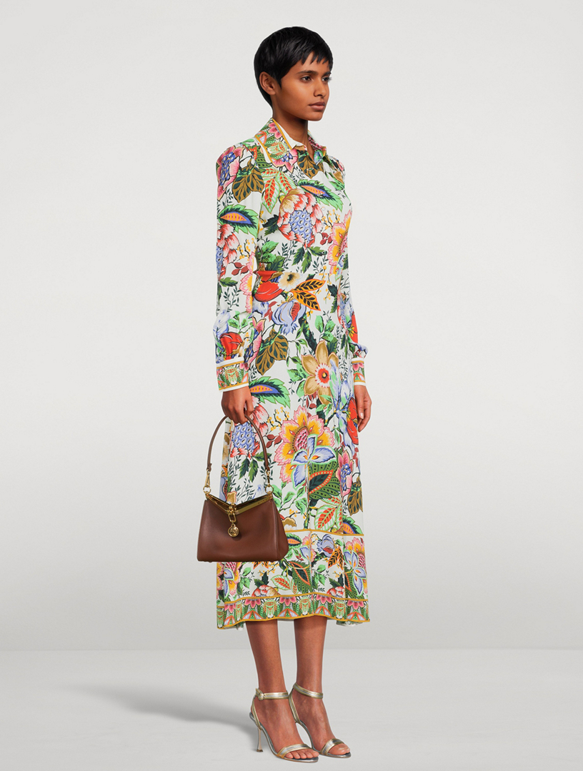 Cotton Shirt Dress Floral Print