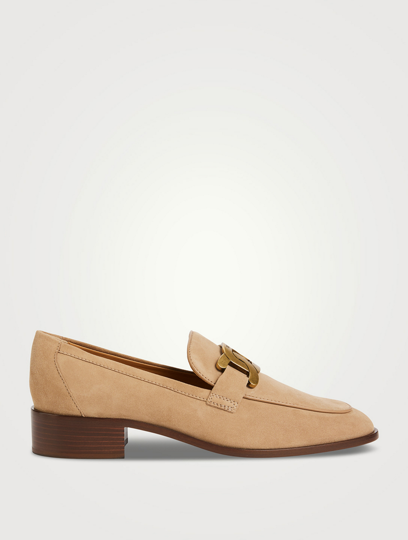 Kate Chain Suede Loafers