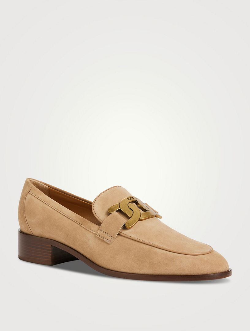 Kate Chain Suede Loafers