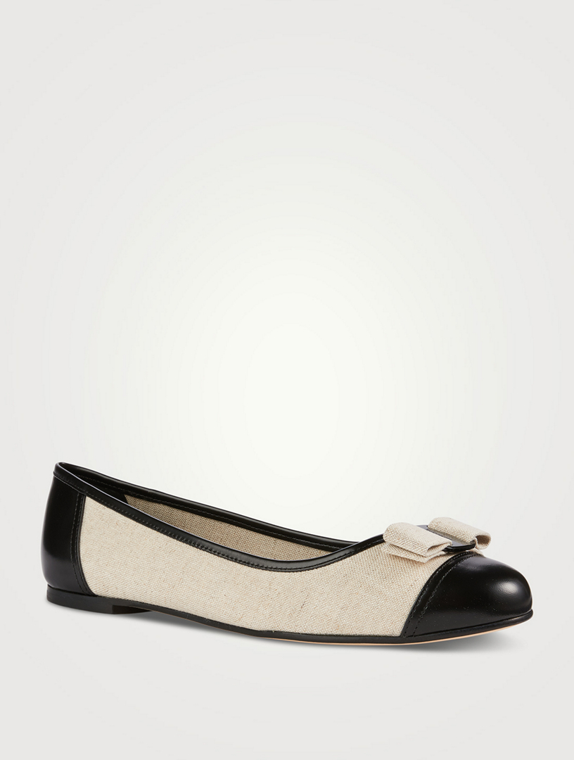 Varina Canvas And Leather Ballet Flats