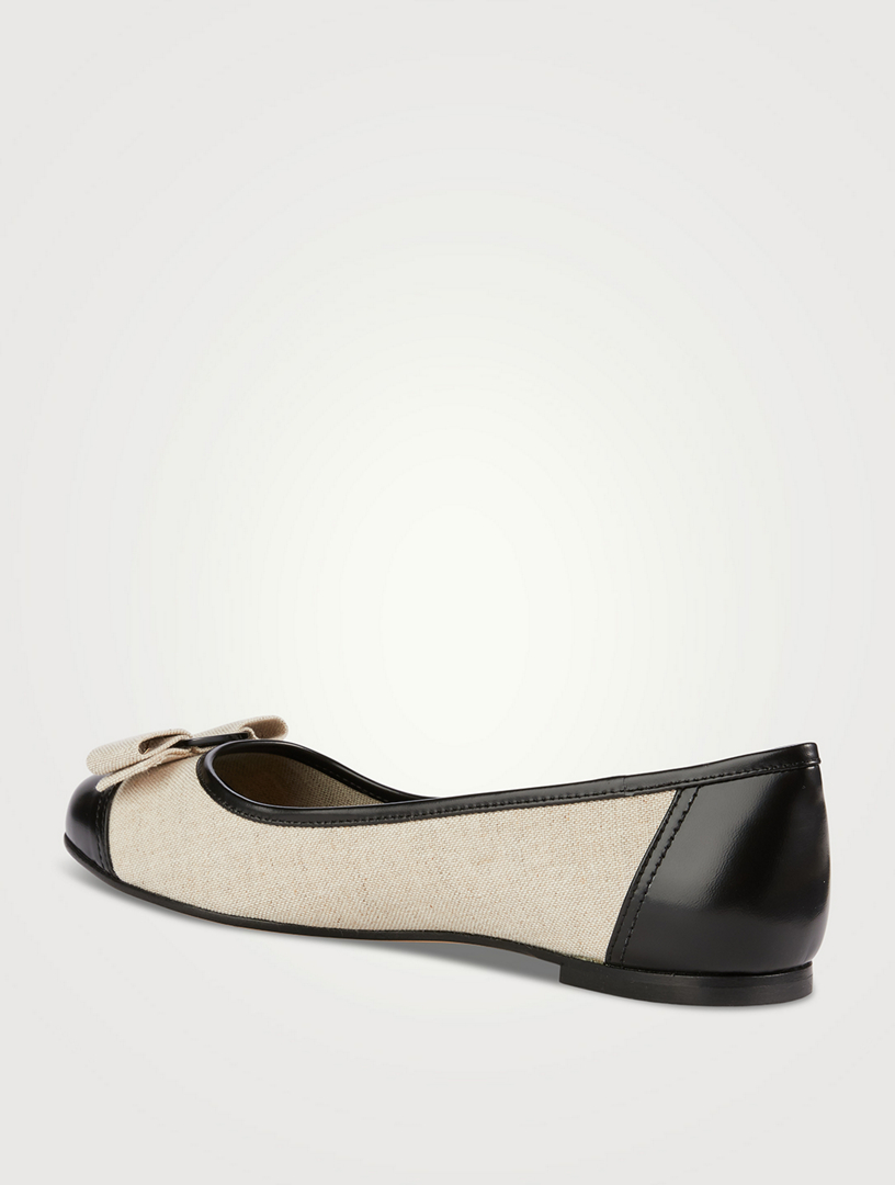 Varina Canvas And Leather Ballet Flats