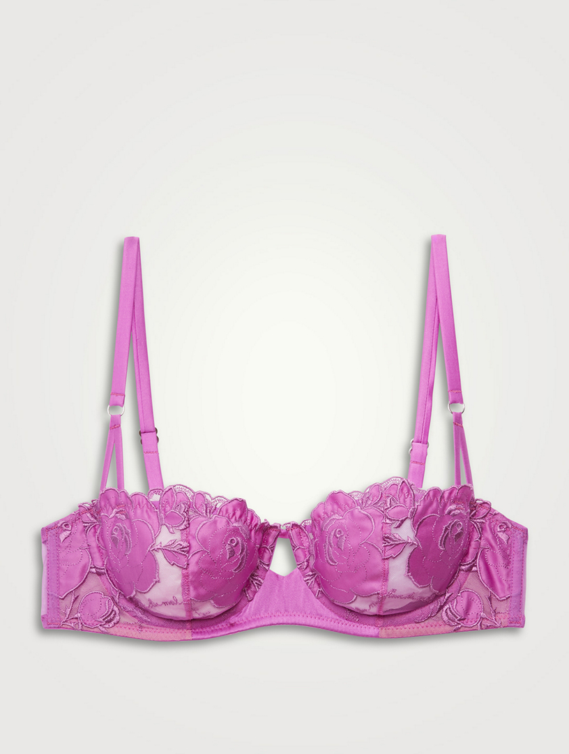 Unlined Strappy Embroidered Balconette Bra price from