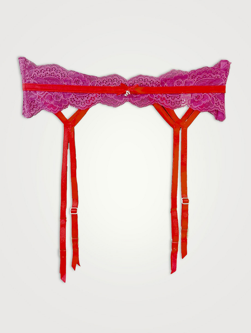 FLEUR DU MAL Naomi Lace Garter Belt | Holt Renfrew