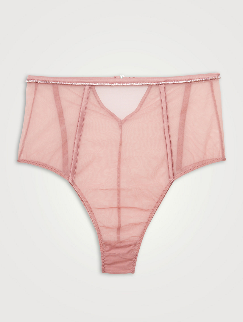 FLEUR DU MAL Brilliant High-Rise Cheeky Brief