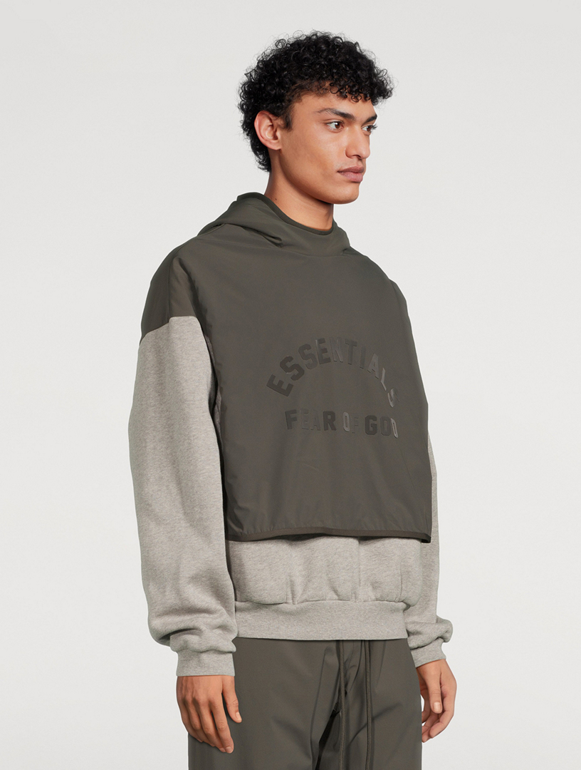 Nylon Fleece Hooded Sweater