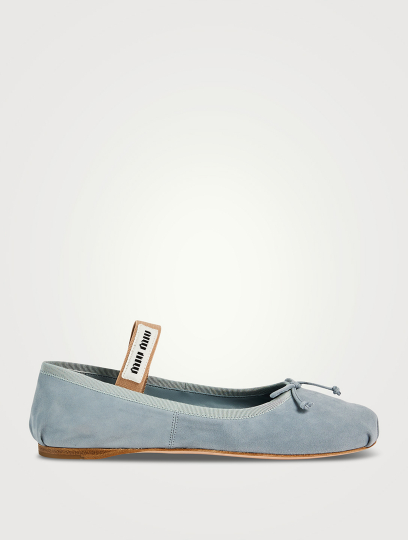 Suede Ballerina Flats