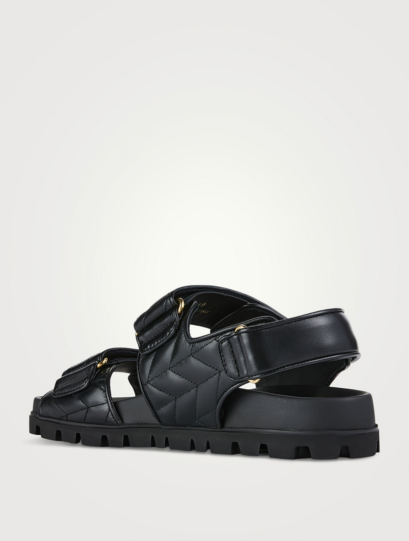 MIU MIU Matelassé Leather Sport Sandals | Holt Renfrew