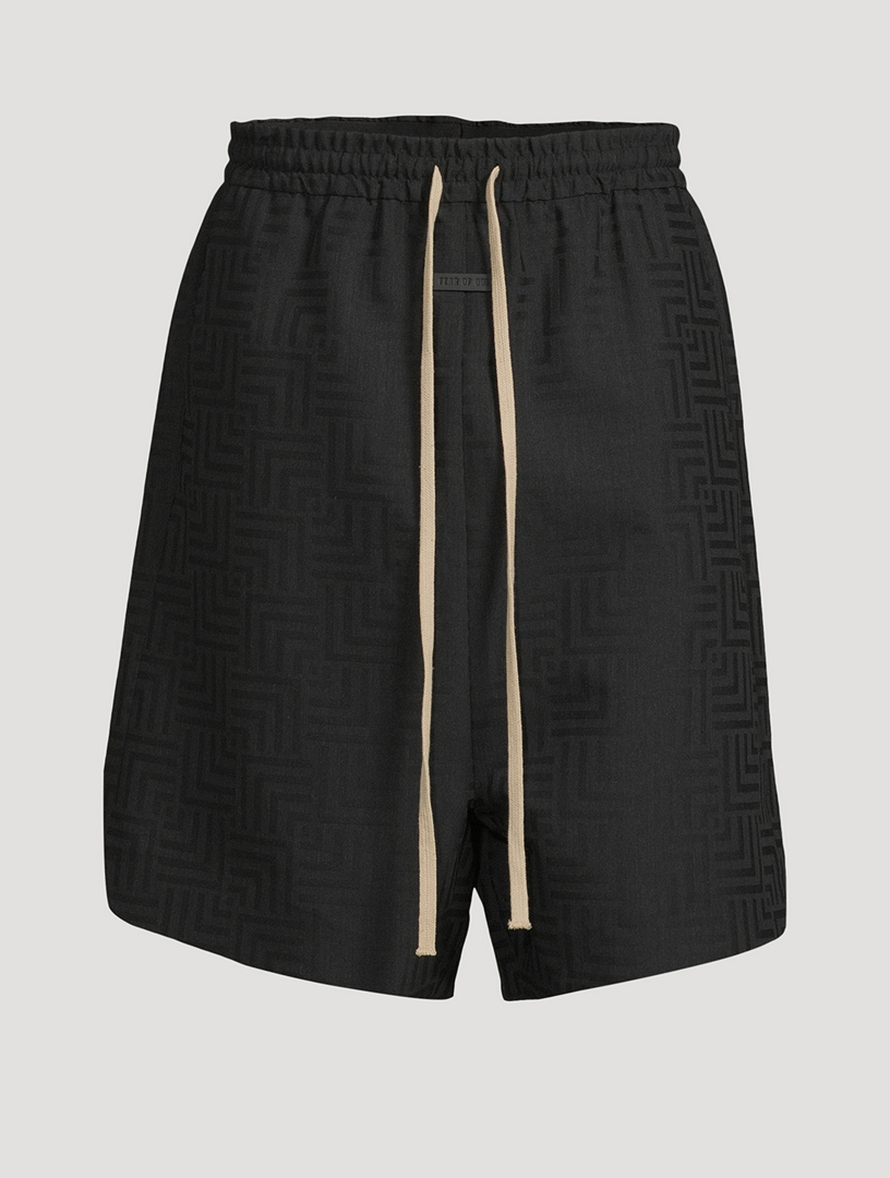 Wool Jacquard Relaxed Shorts