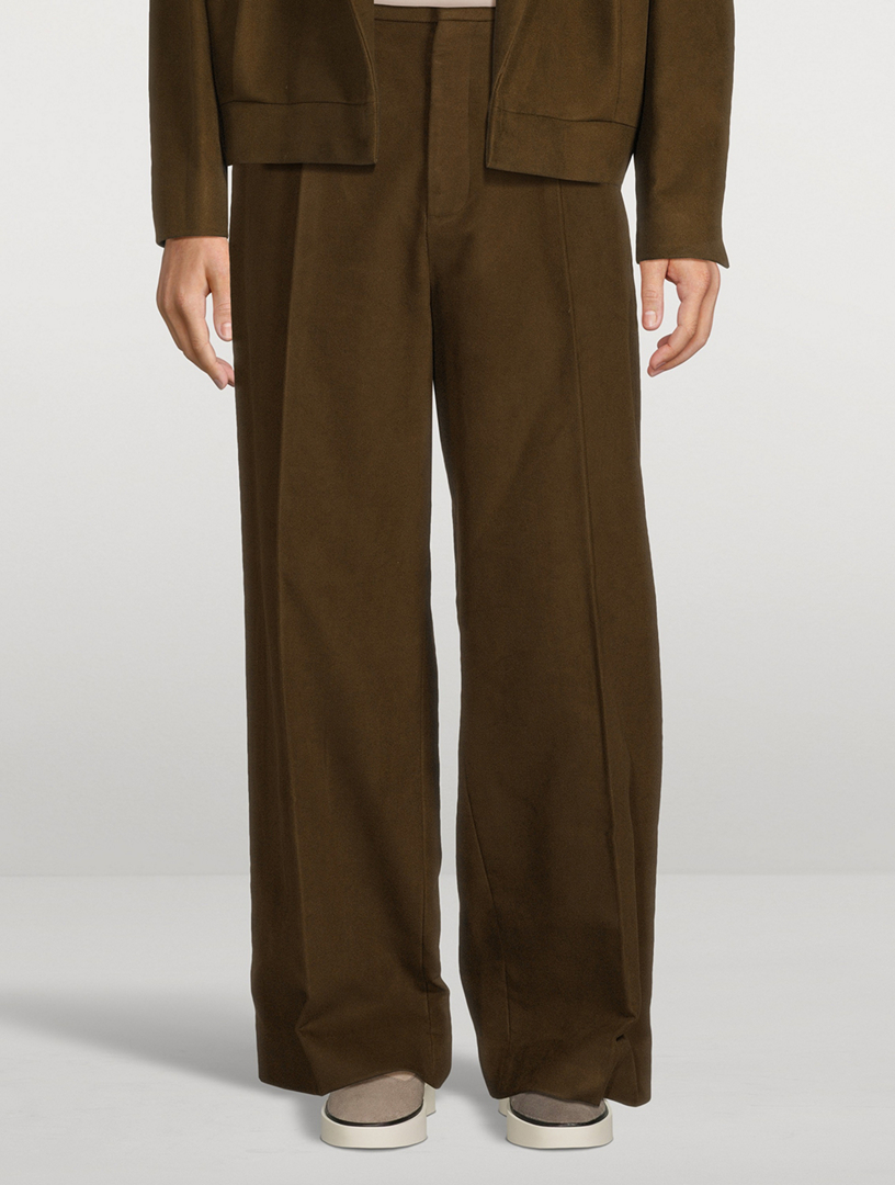 Moleskin Wide-Leg Pants