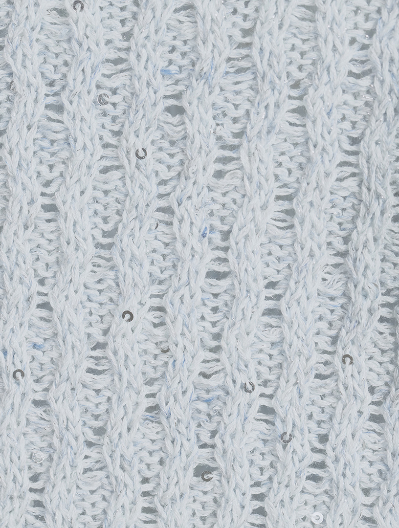 Embellished Cable-Knit Sweater