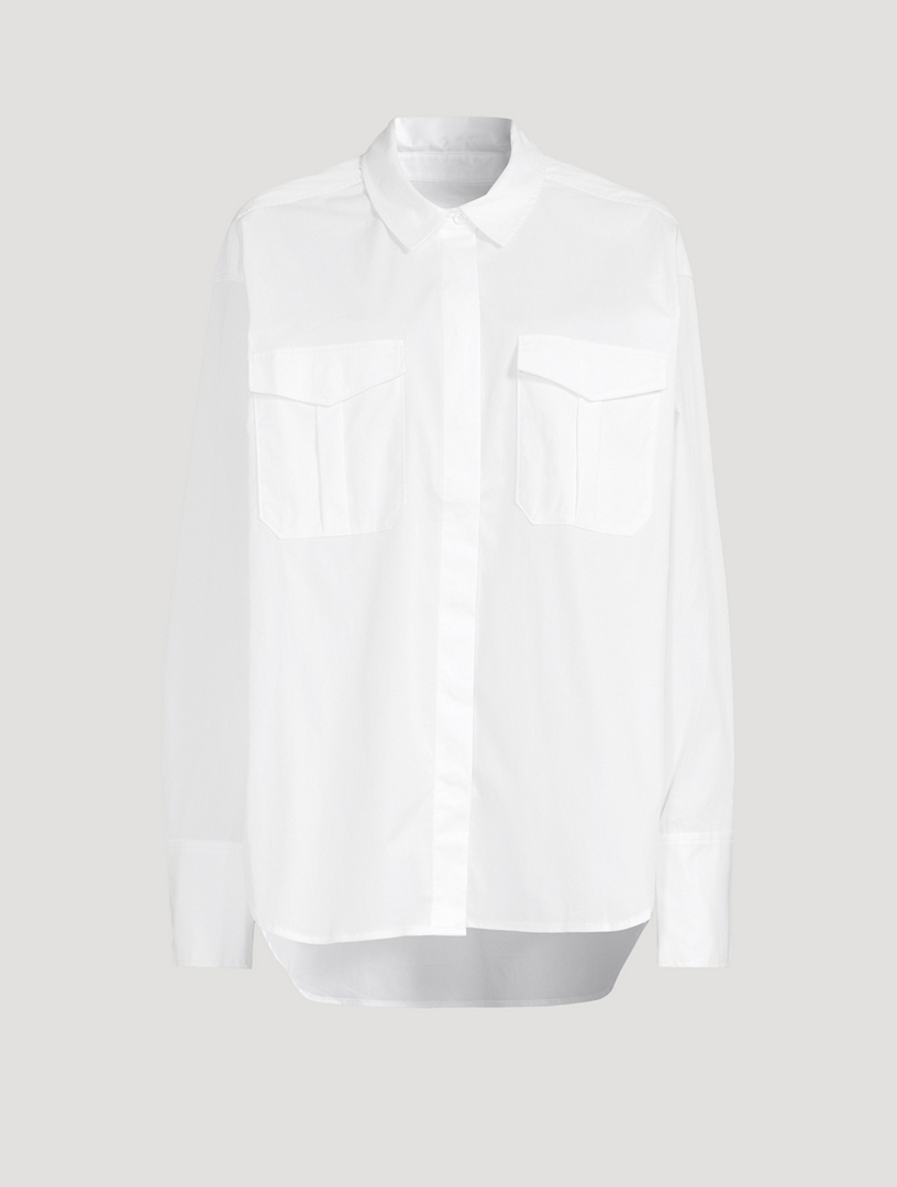 Designer white outlet button up shirt