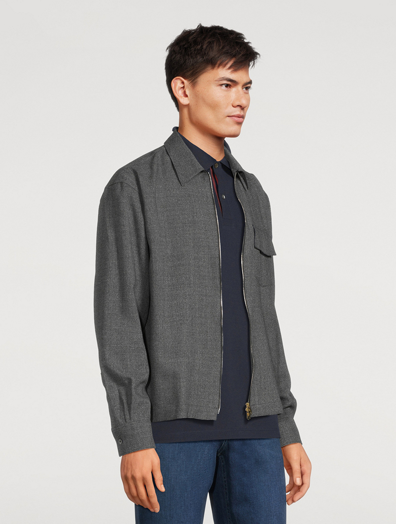 Wool Zip Shirt