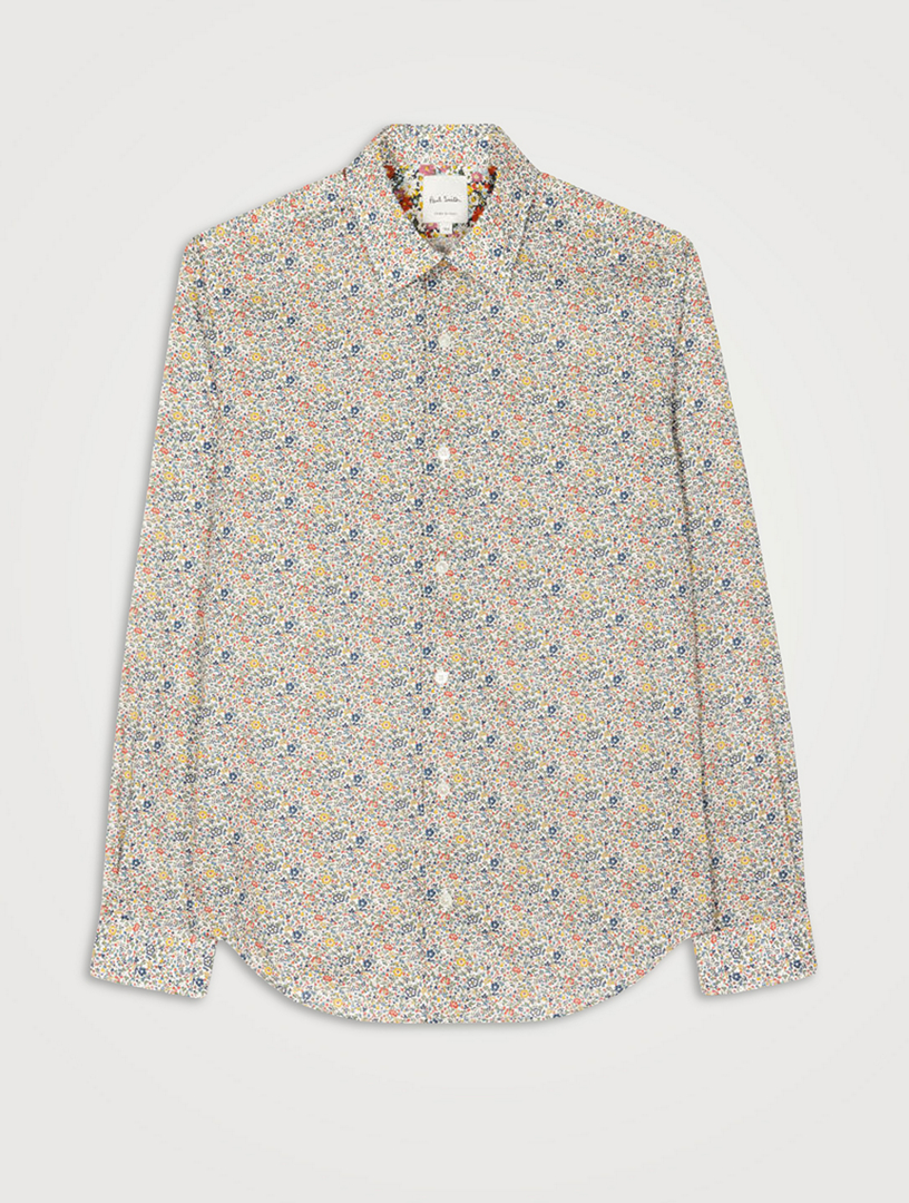 Organic Cotton Tailored Shirt Floral Print