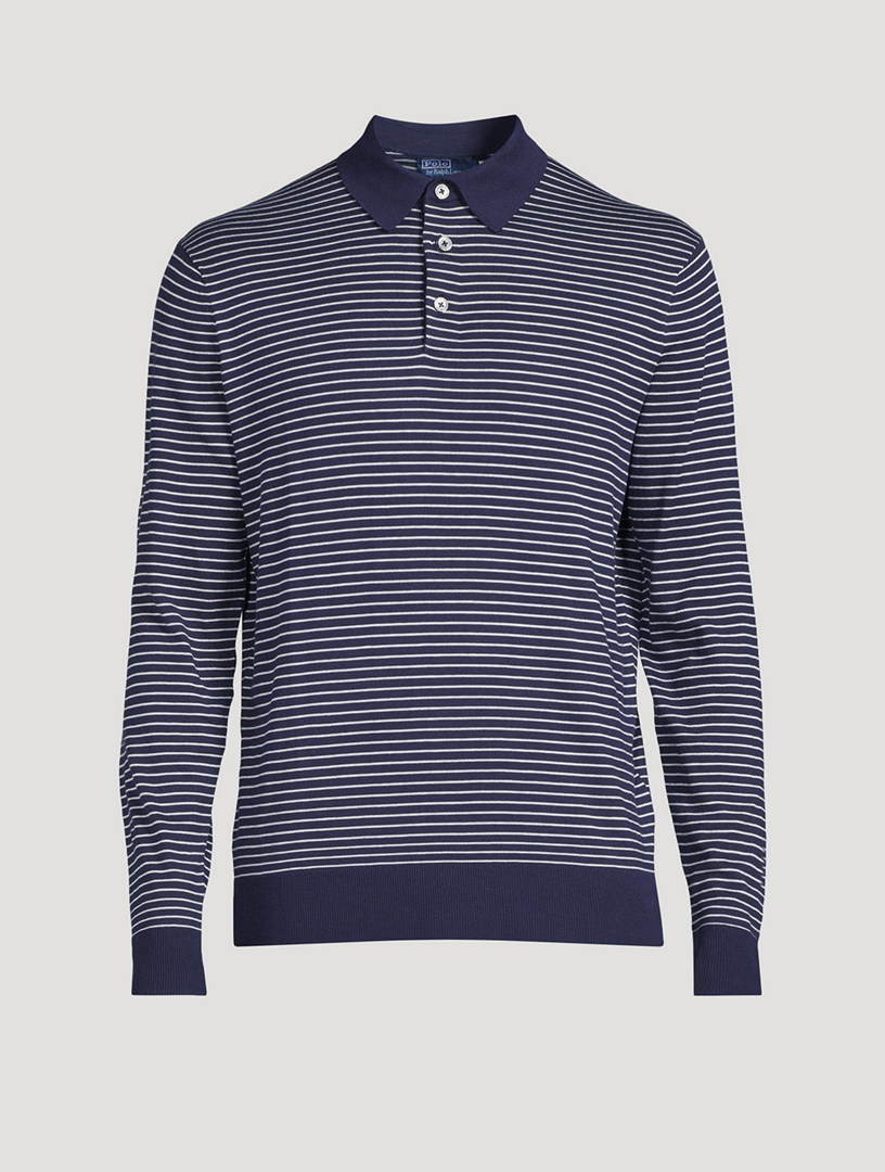 POLO RALPH LAUREN Cotton Polo Sweater In Striped Print | Holt Renfrew