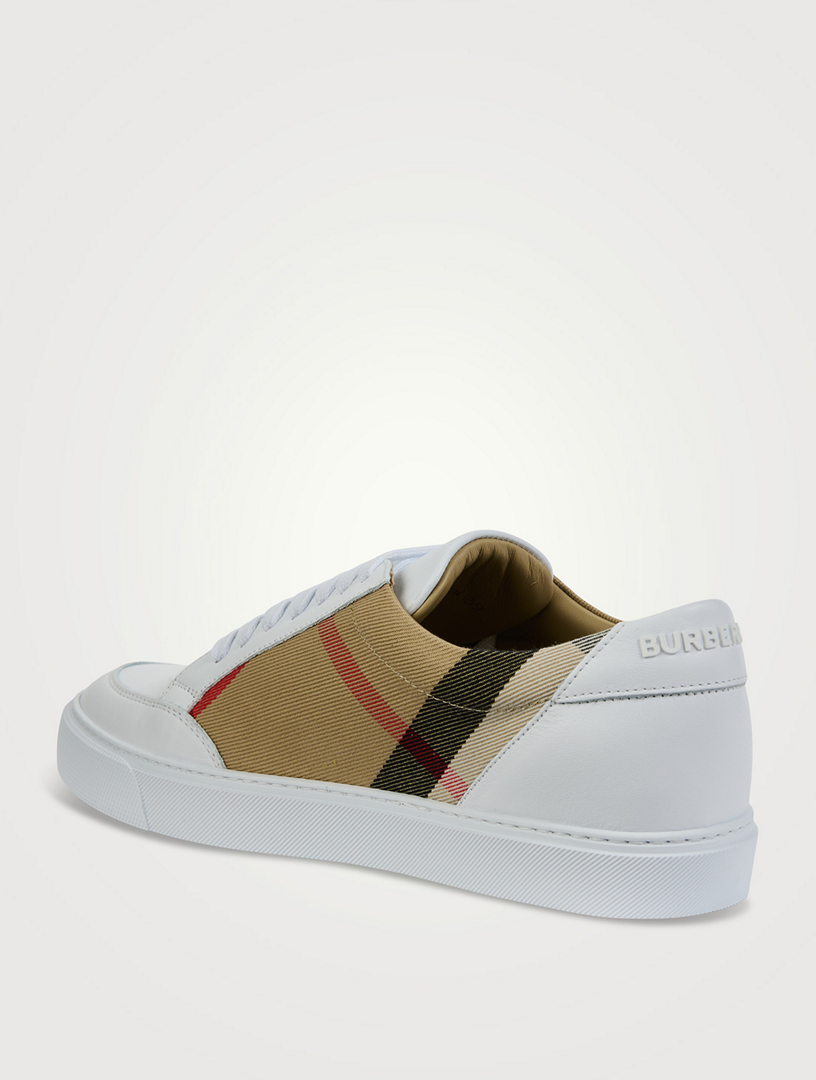 Salmond Leather Sneakers Check Print