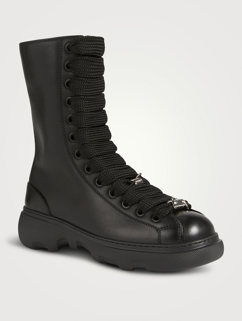 Burberry military boots on sale