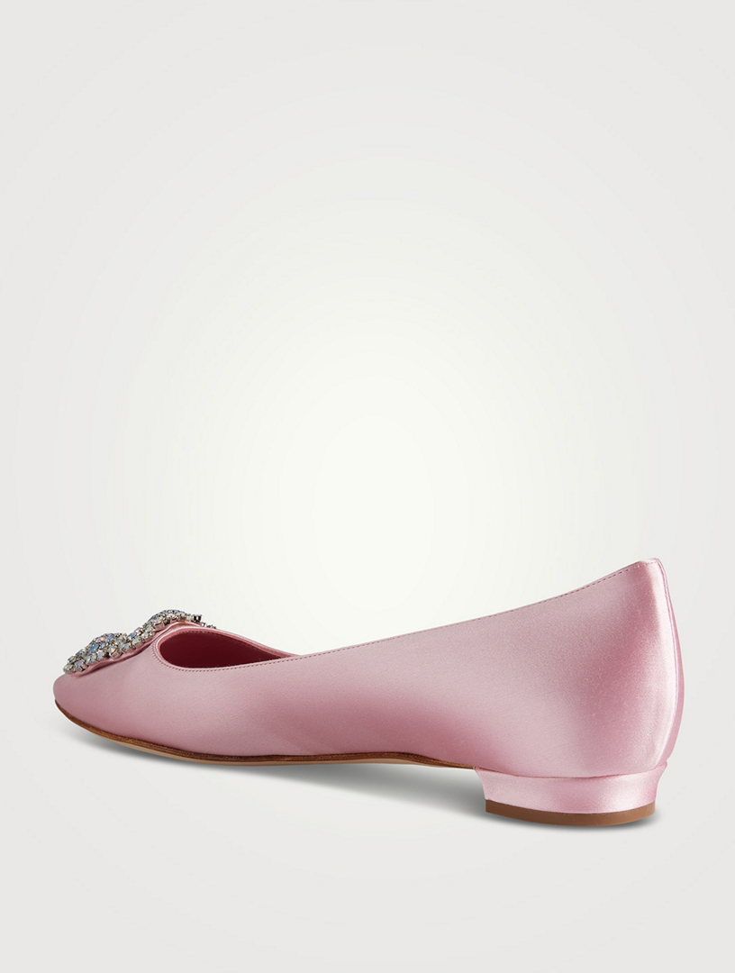 Manolo blahnik hangisi satin on sale flats