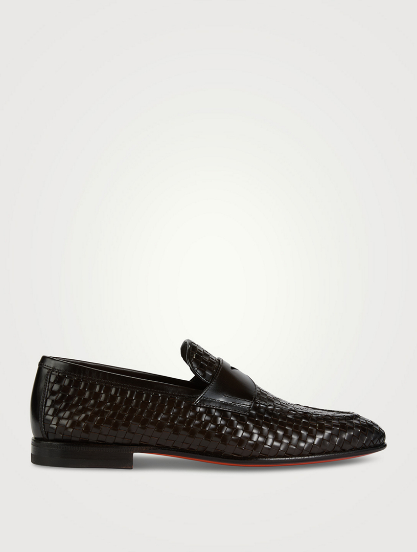 Carlos Woven Leather Loafers