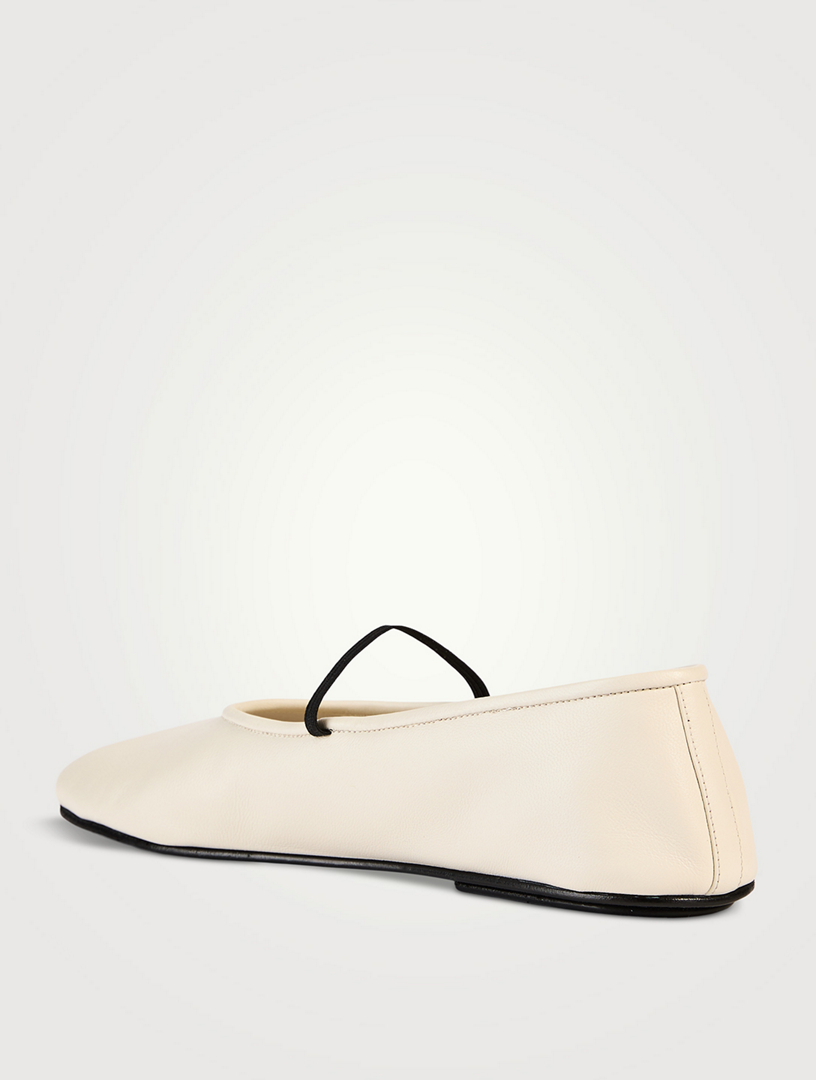 靴 THE ROW Chocolate Flat 37.5 Canal leather flats in brown - The Row | Mytheresa