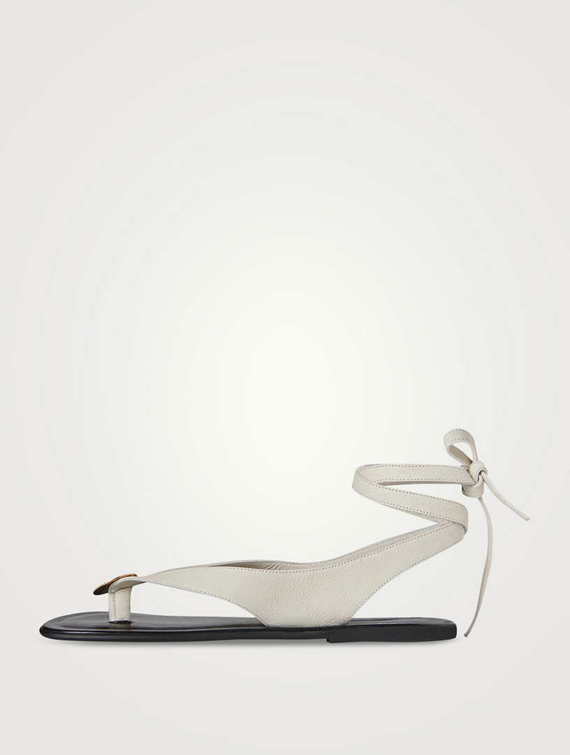 Charm Beach Leather Sandals