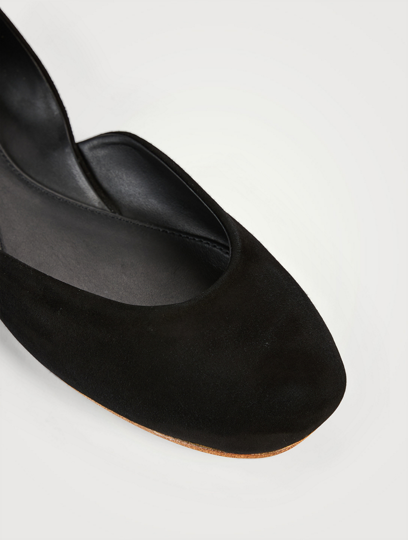 THE ROW Gemma Suede Ballet Flats | Holt Renfrew