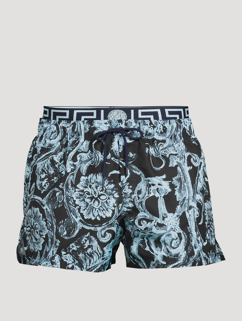 VERSACE Barocco Stencil Swim Shorts | Holt Renfrew