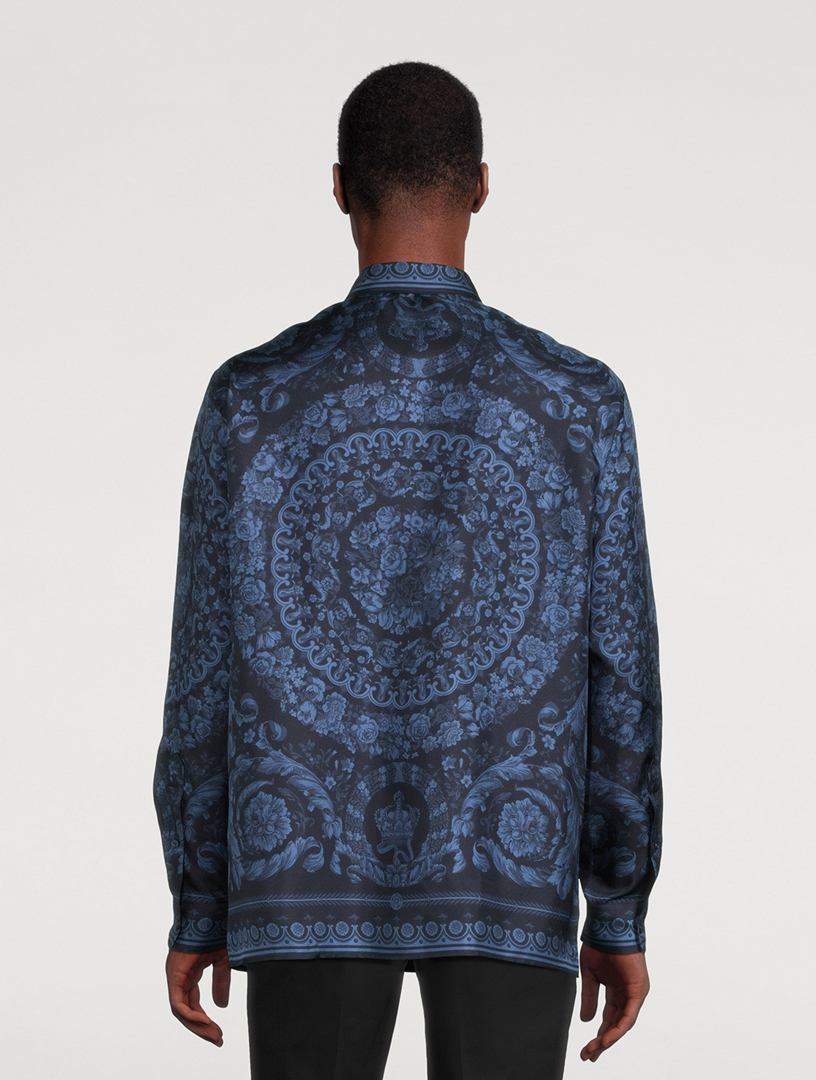 VERSACE Barocco Silk Shirt | Holt Renfrew