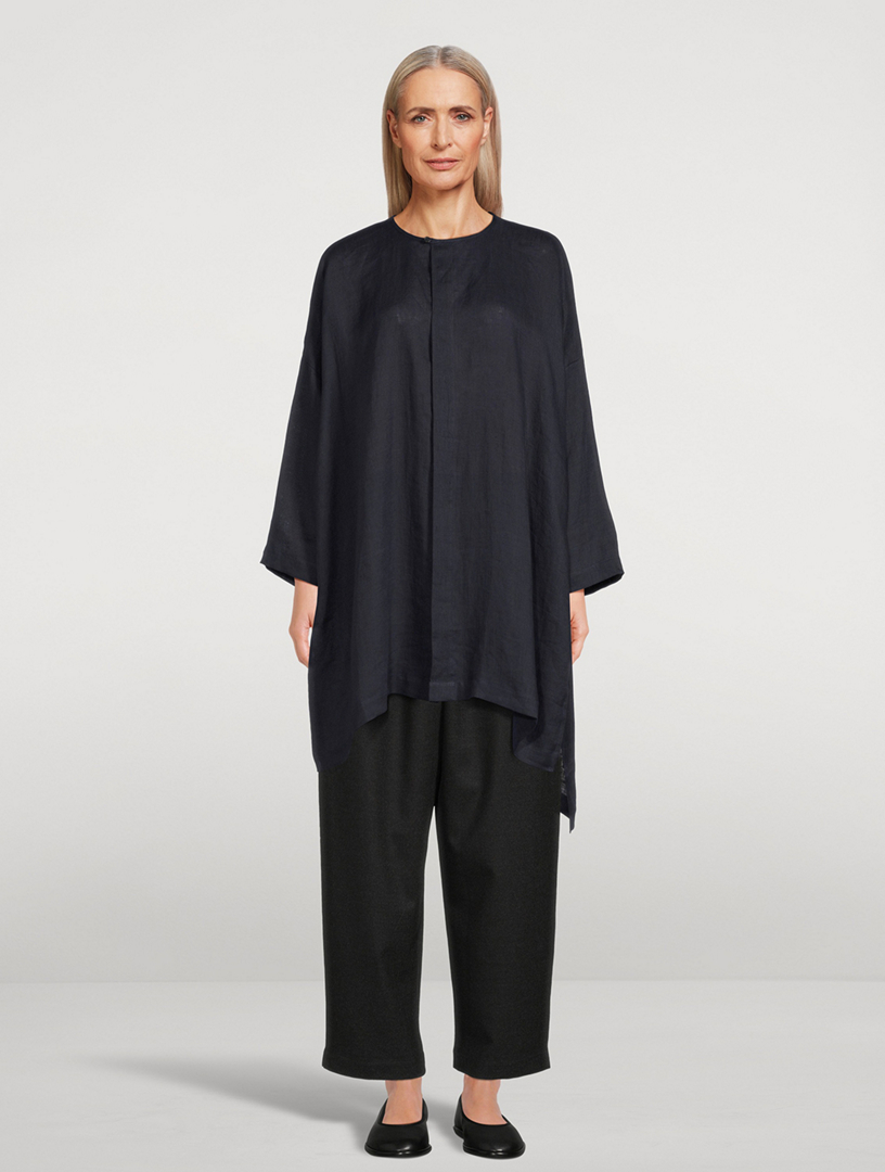 Longline Linen Blouse