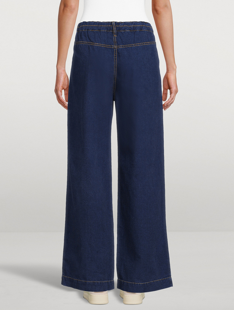 OUTLAND DENIM Amelia High-Rise Wide-Leg Jeans