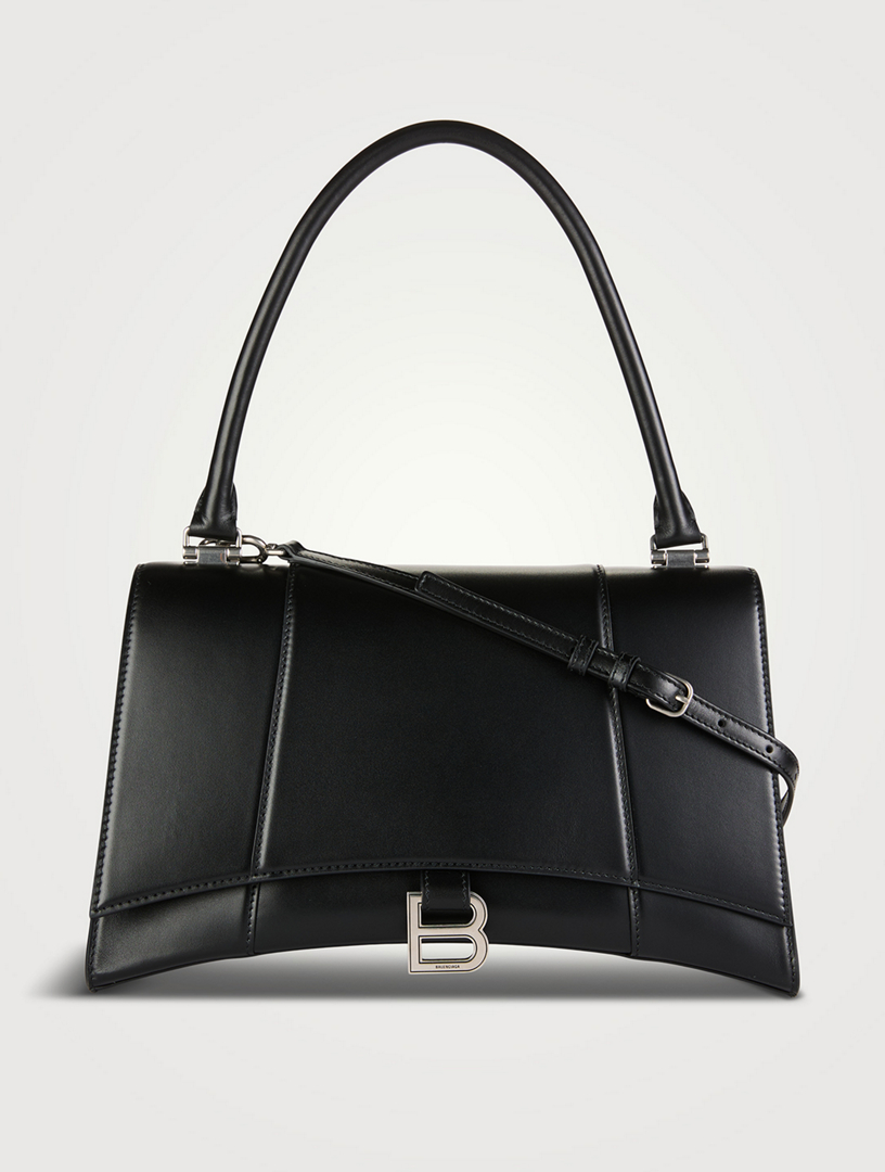 Medium Hinge Leather Top Handle Bag
