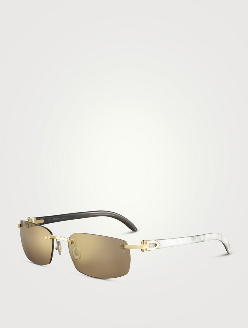 Cartier rectangle sunglasses best sale