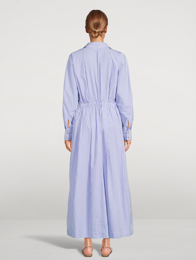 chinese dress ladies Mara Hoffman Colleen Dress Blue White