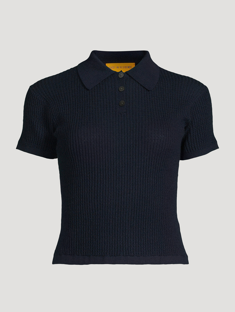 GUEST IN RESIDENCE Shrunken Cashmere Polo Shirt