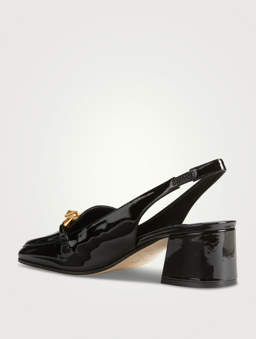 Diamond Tilda Patent Leather Slingback Pumps